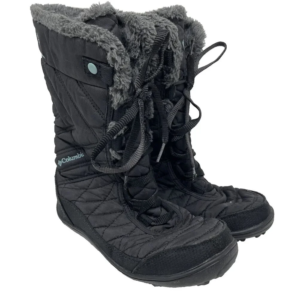 Columbia Youth Unisex Minx Mid III Waterproof Omni-Heat Black/Iceberg Size 3